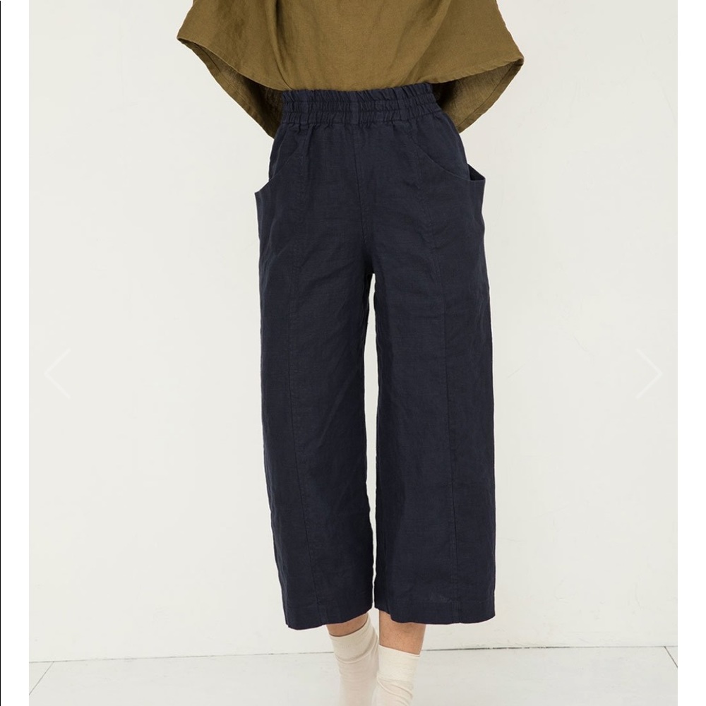 Elizabeth Suzann Clyde Culotte Navy Cotton canvas
